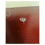 Sterling Silver Jewelry Set: Compass Pendant Necklace, Band Ring, and Celtic Cross Pendant