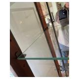 Tall Wood and Glass Curio Cabinet with Lighting