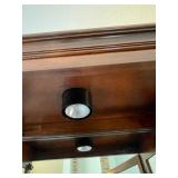 Tall Wood and Glass Curio Cabinet with Lighting