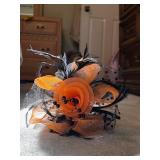 Collection of 3 Decorative Headbands and White Wicker Basket