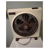 Vintage Box Fan with Rotating Louver and Stand