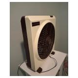Vintage Box Fan with Rotating Louver and Stand