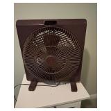 Vintage Box Fan with Rotating Louver and Stand