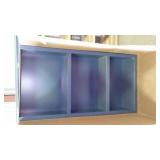 Upper Wall Cabinet and Trim. 30 in. H x 57 in. L, Blue. Loc: I-1