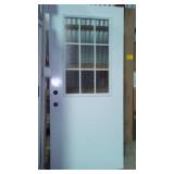 TruTech Metal Exterior Half View Fire Door, 36 in.