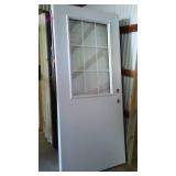 TruTech Metal Exterior Half View Fire Door, 36 in.