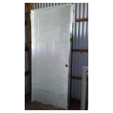 Bayer  Primed 3  panel  Pre-hung  Interior Door, 34 in. LH.