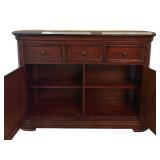 DR - Granite Top Sideboard Buffet Server Cabinet