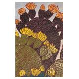 LL - Ron Nelson Original Mud and Wattle Cactus Artwork