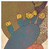 LL - Ron Nelson Original Mud and Wattle Cactus Artwork