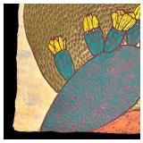 LL - Ron Nelson Original Mud and Wattle Cactus Artwork