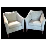 LR - Pair of Ethan Allen Upholstered Armchairs