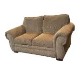 LL - Broyhill Upholstered Loveseat with Nailhead Trim