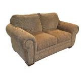 LL - Broyhill Upholstered Loveseat with Nailhead Trim
