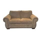 LL - Broyhill Upholstered Loveseat with Nailhead Trim