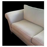 LR - Ethan Allen Rolled Arm Sofa / Couch Beige Upholstery