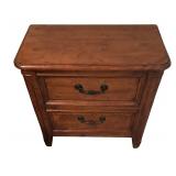 LL - Pair of Wooden 2-Drawer Nightstands / Side Tables