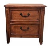 LL - Pair of Wooden 2-Drawer Nightstands / Side Tables