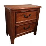 LL - Pair of Wooden 2-Drawer Nightstands / Side Tables