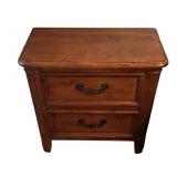 LL - Pair of Wooden 2-Drawer Nightstands / Side Tables