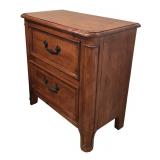 LL - Pair of Wooden 2-Drawer Nightstands / Side Tables