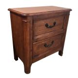 LL - Pair of Wooden 2-Drawer Nightstands / Side Tables