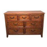 LL - Wooden 7-Drawer Dresser with Brass Handles