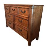 LL - Wooden 7-Drawer Dresser with Brass Handles