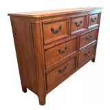 LL - Wooden 7-Drawer Dresser with Brass Handles