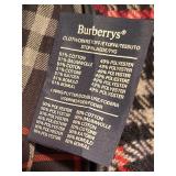 LL - Burberrys Black Trench Coat with Belt and Plaid Lining
