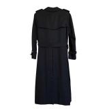 LL - Burberrys Black Trench Coat with Belt and Plaid Lining