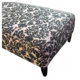 LR - Beautiful Black and White Patterned Ottoman