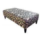 LR - Beautiful Black and White Patterned Ottoman