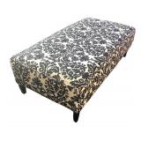 LR - Beautiful Black and White Patterned Ottoman
