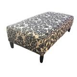 LR - Beautiful Black and White Patterned Ottoman