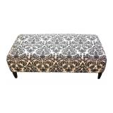 LR - Beautiful Black and White Patterned Ottoman