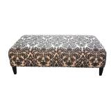 LR - Beautiful Black and White Patterned Ottoman