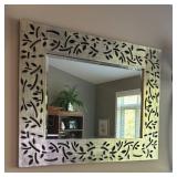 LR - Decorative Wall Mirror with Leaf Motif Frame
