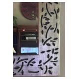 LR - Decorative Wall Mirror with Leaf Motif Frame
