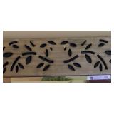 LR - Decorative Wall Mirror with Leaf Motif Frame