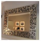 LR - Decorative Wall Mirror with Leaf Motif Frame