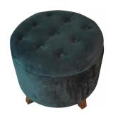 LR - Fujian Kingwell Round Velvet Storage Ottoman