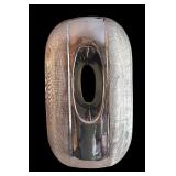 LR - Modern Mirror Silver Vase with Textured Sides