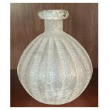 LR - Textured Clear Glass Vase