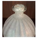 LR - Textured Clear Glass Vase