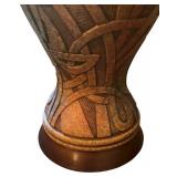 LL - Pair of Table Lamps with Sculpted Base and Shades