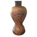 LL - Pair of Table Lamps with Sculpted Base and Shades