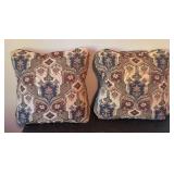 LL - Set of 4 Accent Pillows, Tapestry and Neutral Fringe