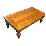LL - Vintage Wooden Coffee Table with Turned Legs
