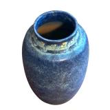 LL - Vintage Roseville Imperial II Blue 1930 Vintage Art Deco Pottery Ceramic Vase 477-9